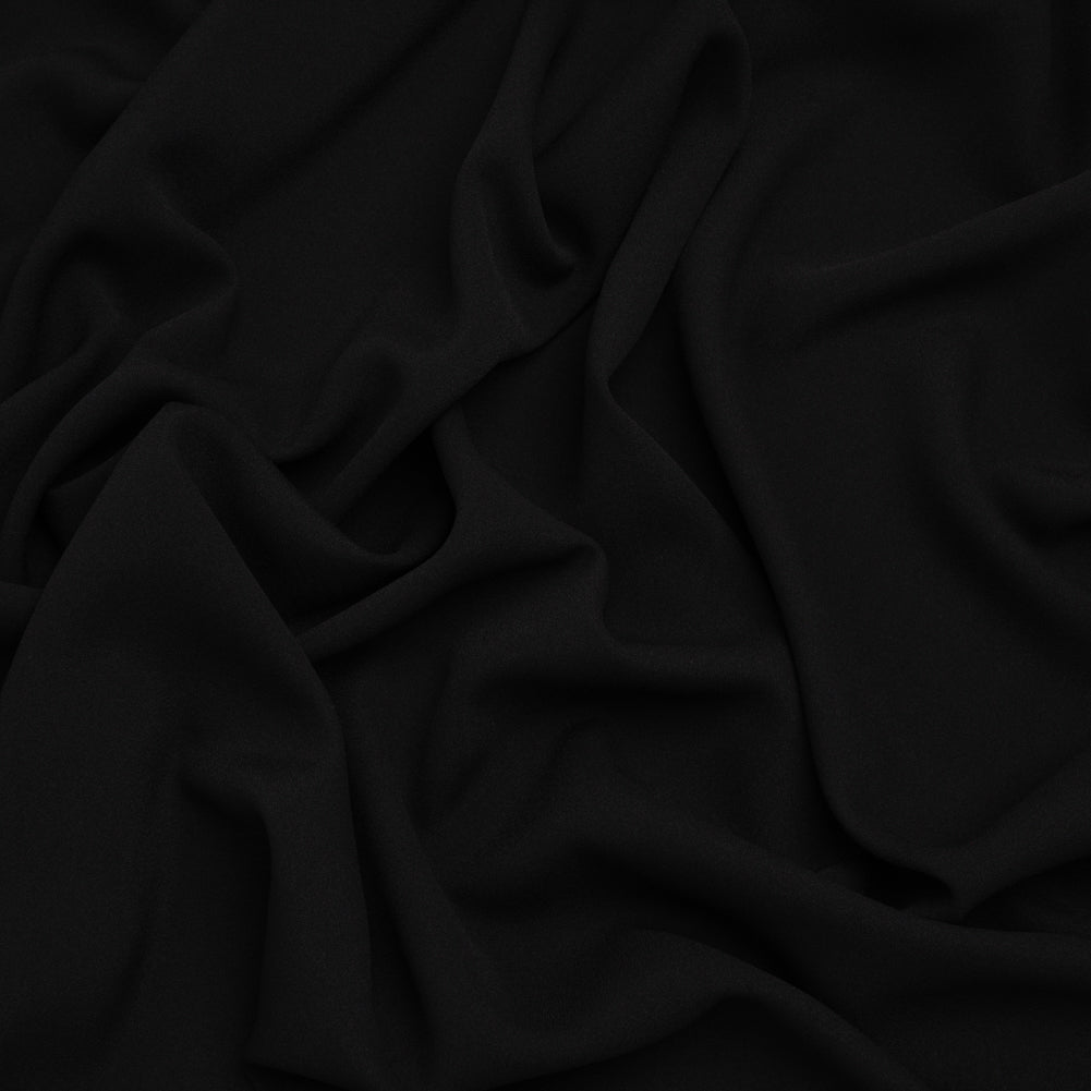 Drapey Polyester Crepe - Black - Designer Deadstock - Joann Fabrics