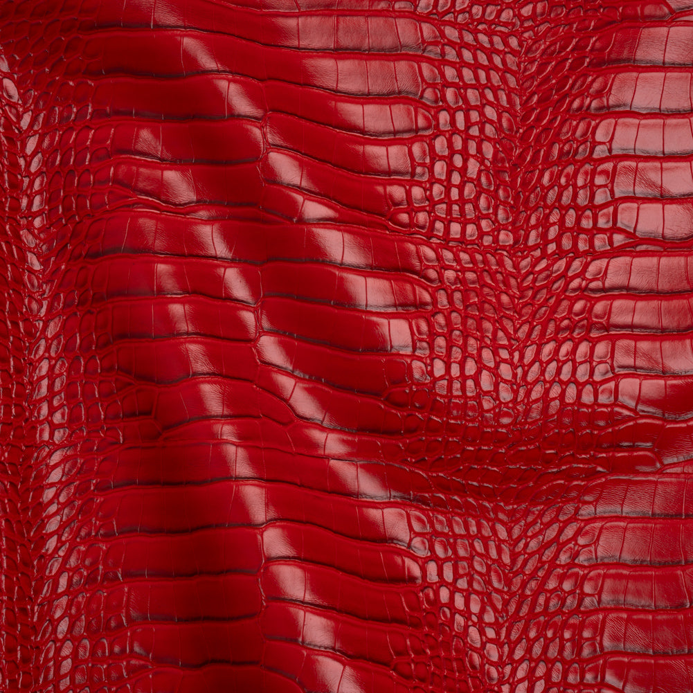 Crocodile Faux Leather Vinyl - Red - Kristin Collection - Joann Fabrics