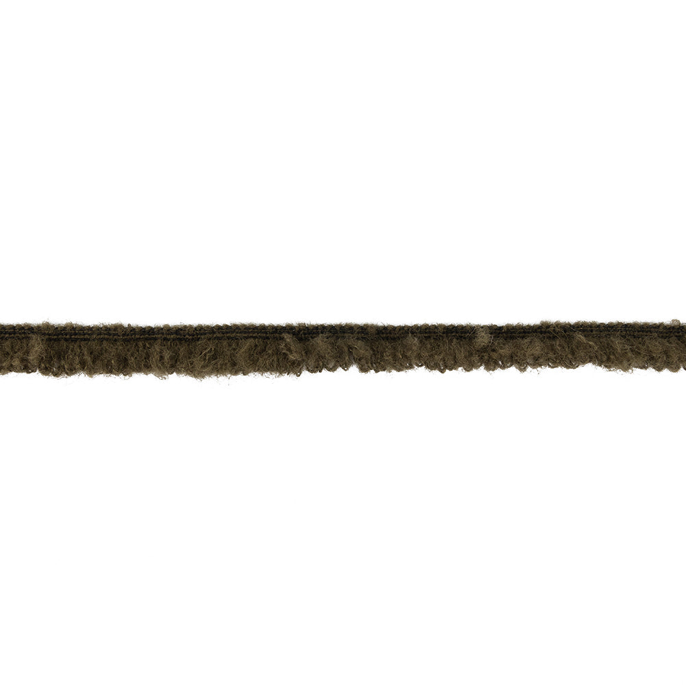 Olive Green Wool Blend Fringe Trimming - 0.75
