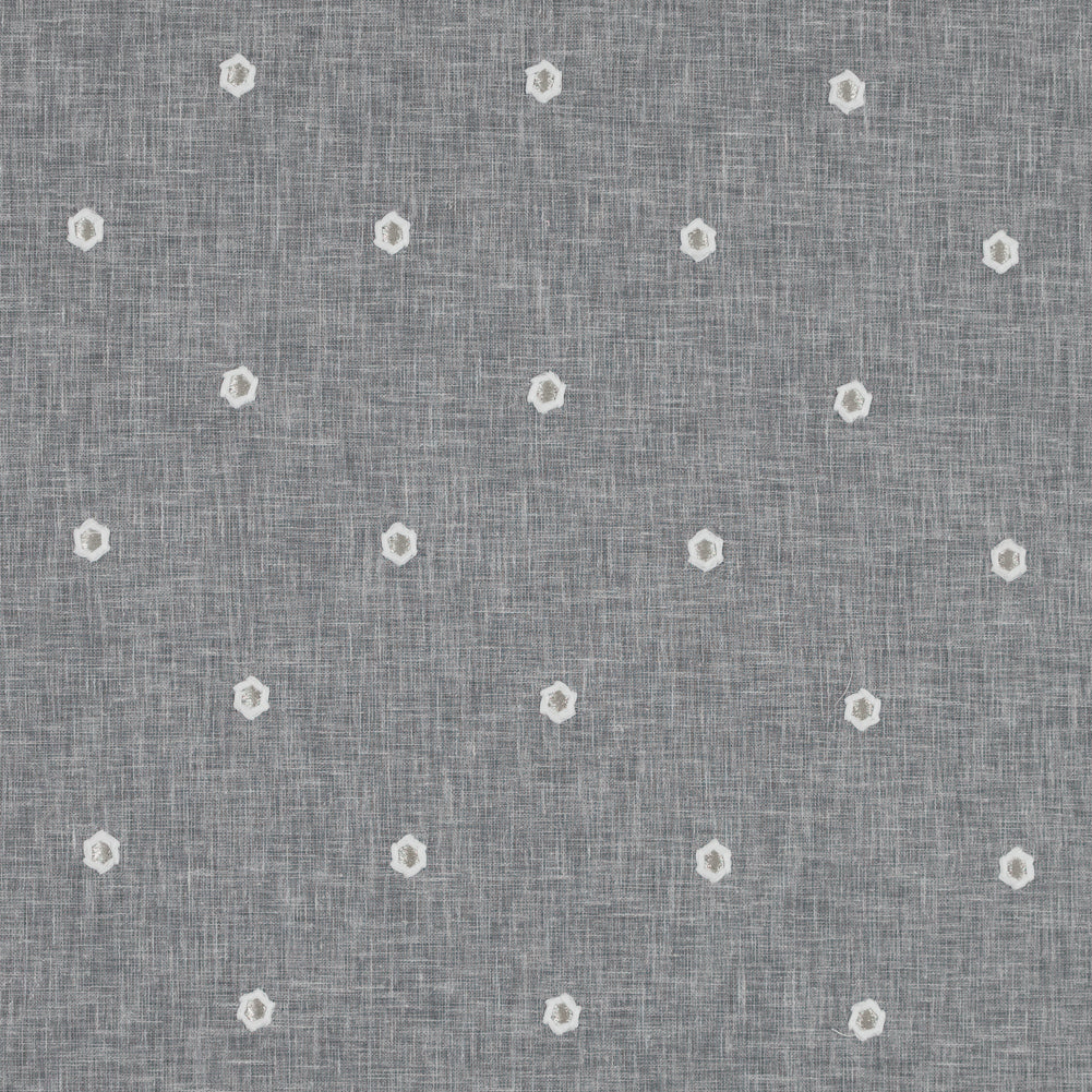 Fog Sheer Embroidered Cotton and Polyester Voile - Joann Fabrics