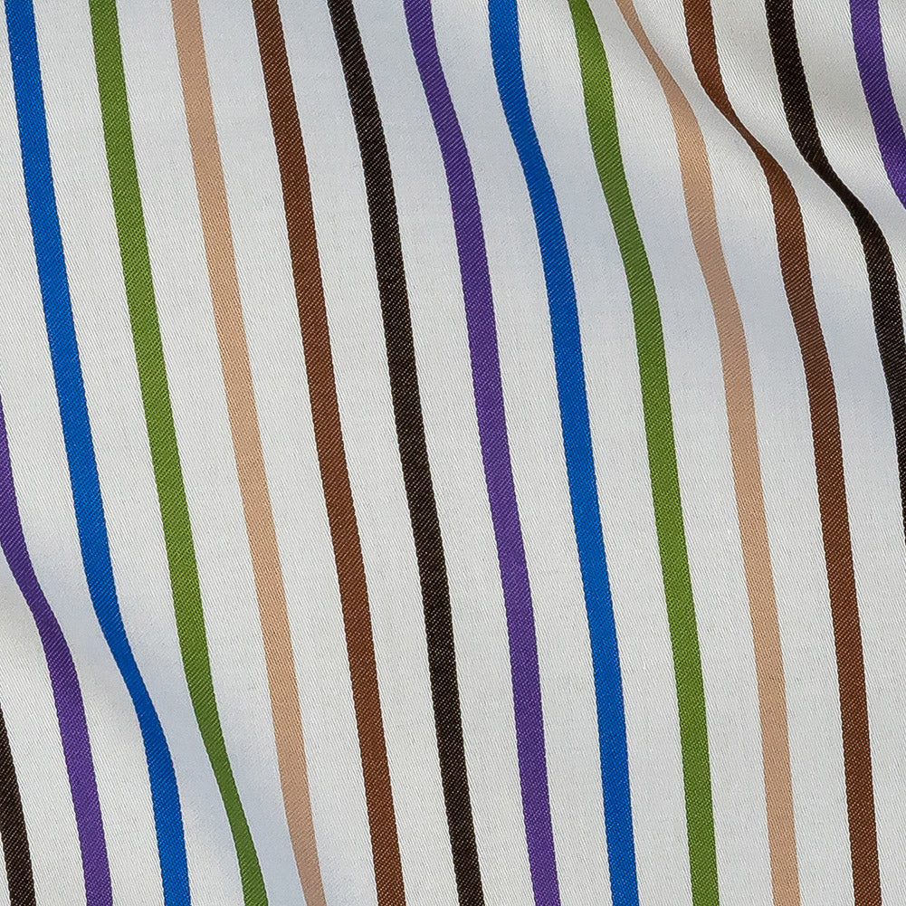 Premium Cool-Tones Multicolor Pencil Stripes Dobby Cotton Shirting - Joann Fabrics