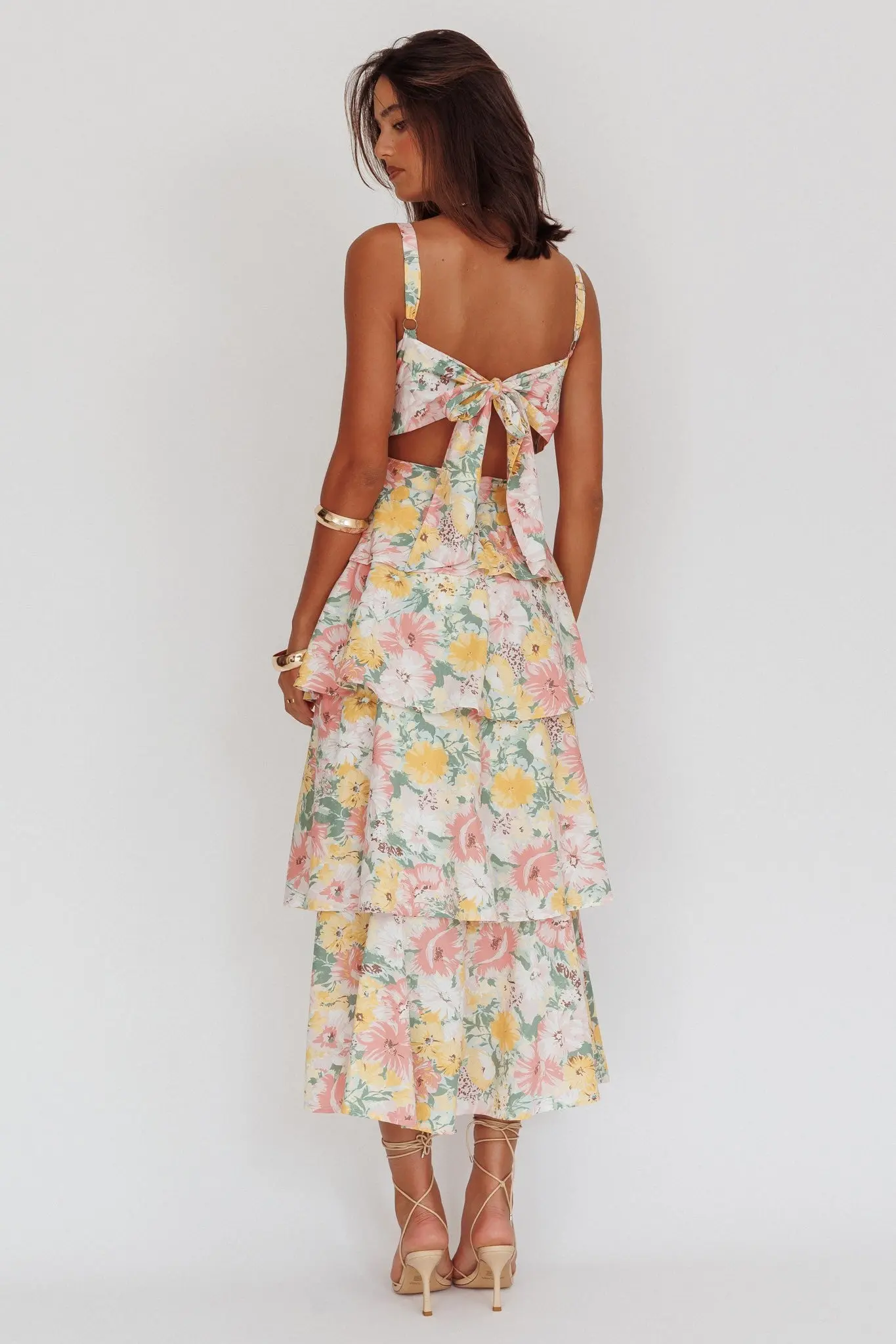 FLORAL TIERED MAXI DRESS-MULTI BLUSH