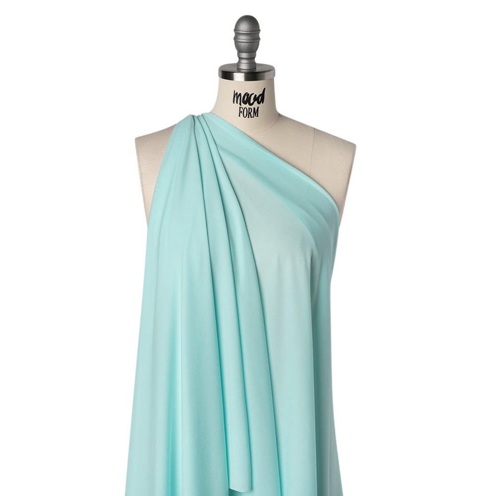 Lightweight Polyester Crepe Knit - Aqua Blue - Designer Deadstock - Joann Fabrics