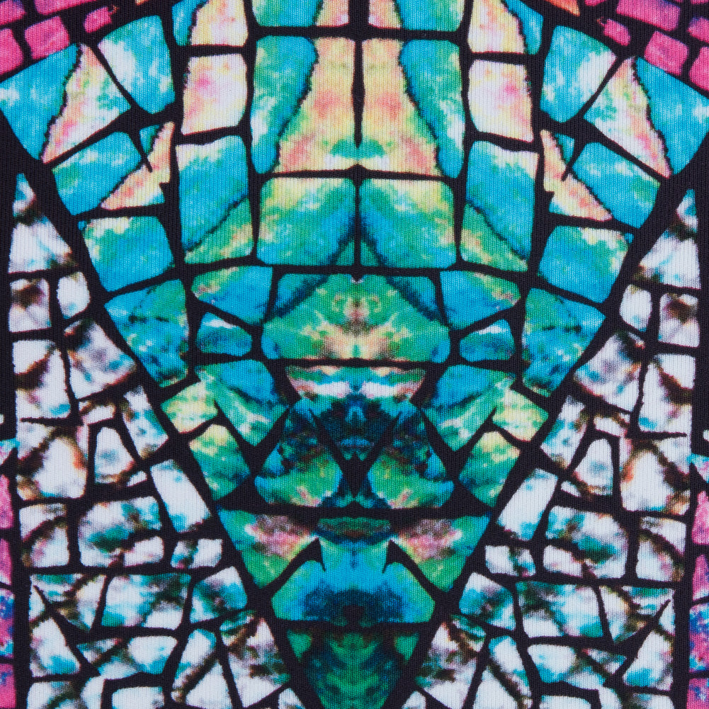 Stain Glass Caye UV Protective Compression Swimwear Tricot with Aloe Vera Microcapsules - Joann Fabrics