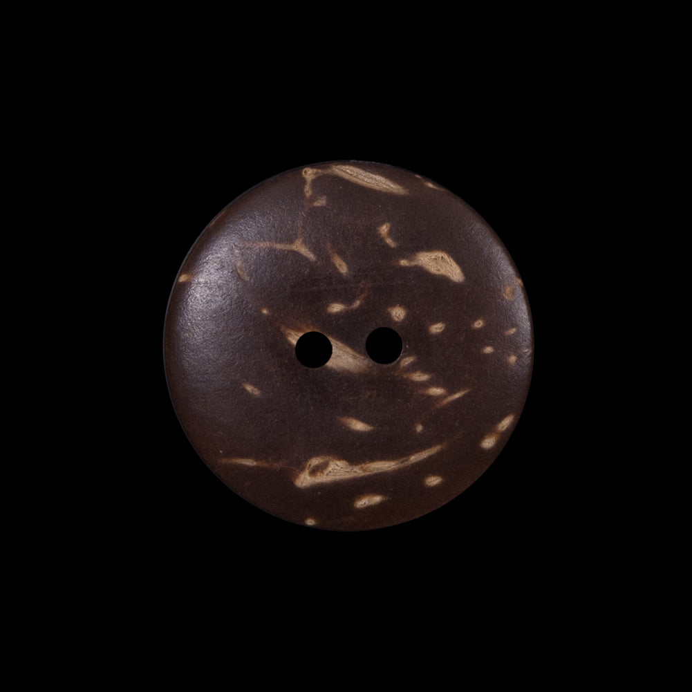 Italian Brown Floral Painted Coconut Button - 36L/23mm - Joann Fabrics