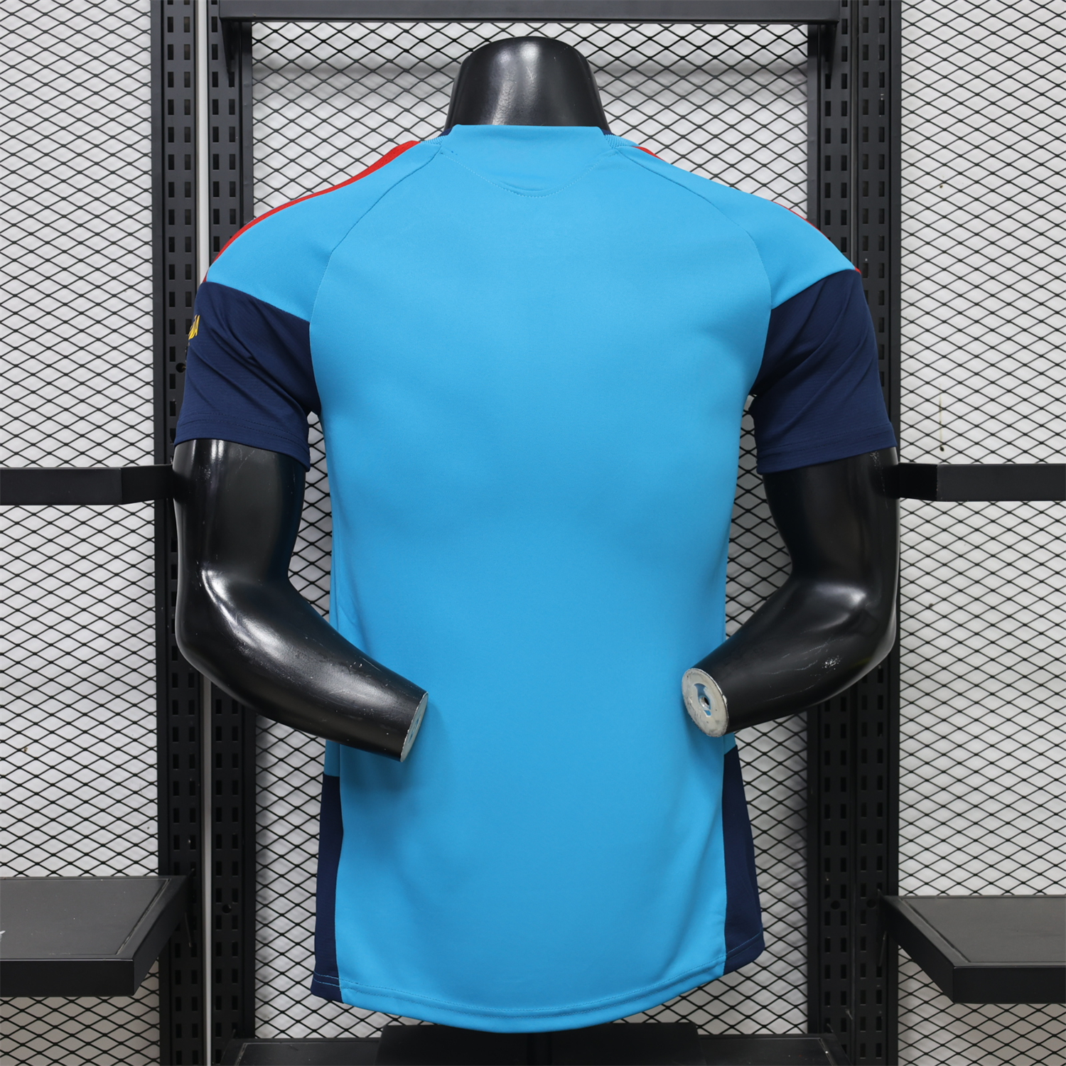 Spain 2026 Light Blue Black Training Jersey - Player Version - UnitedFutballJersey