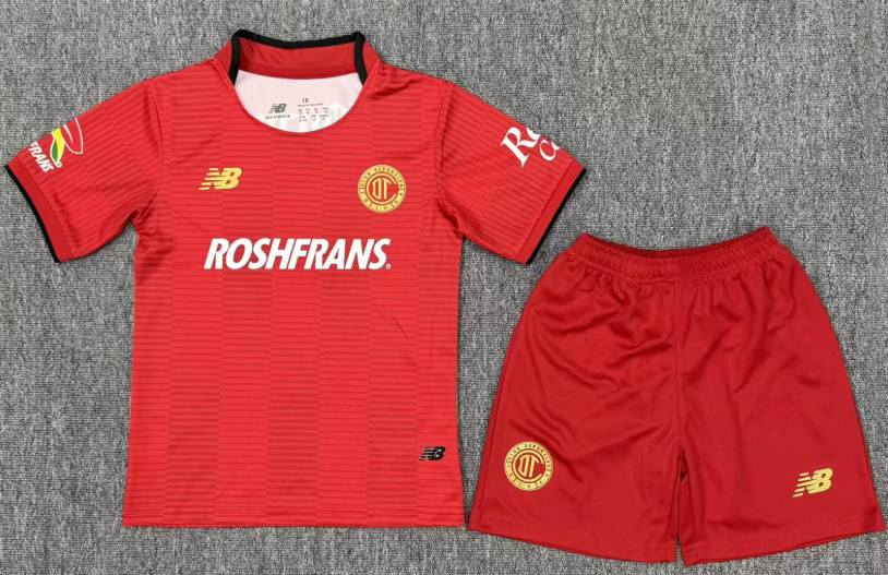 2025/2026 Deportivo Toluca Home Football Jersey 1:1 Thai Quality Kids Size