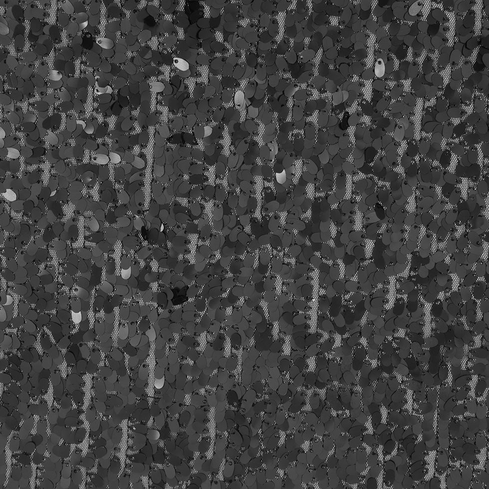 Black Oval Piette Sequins on Polyester Mesh - Joann Fabrics