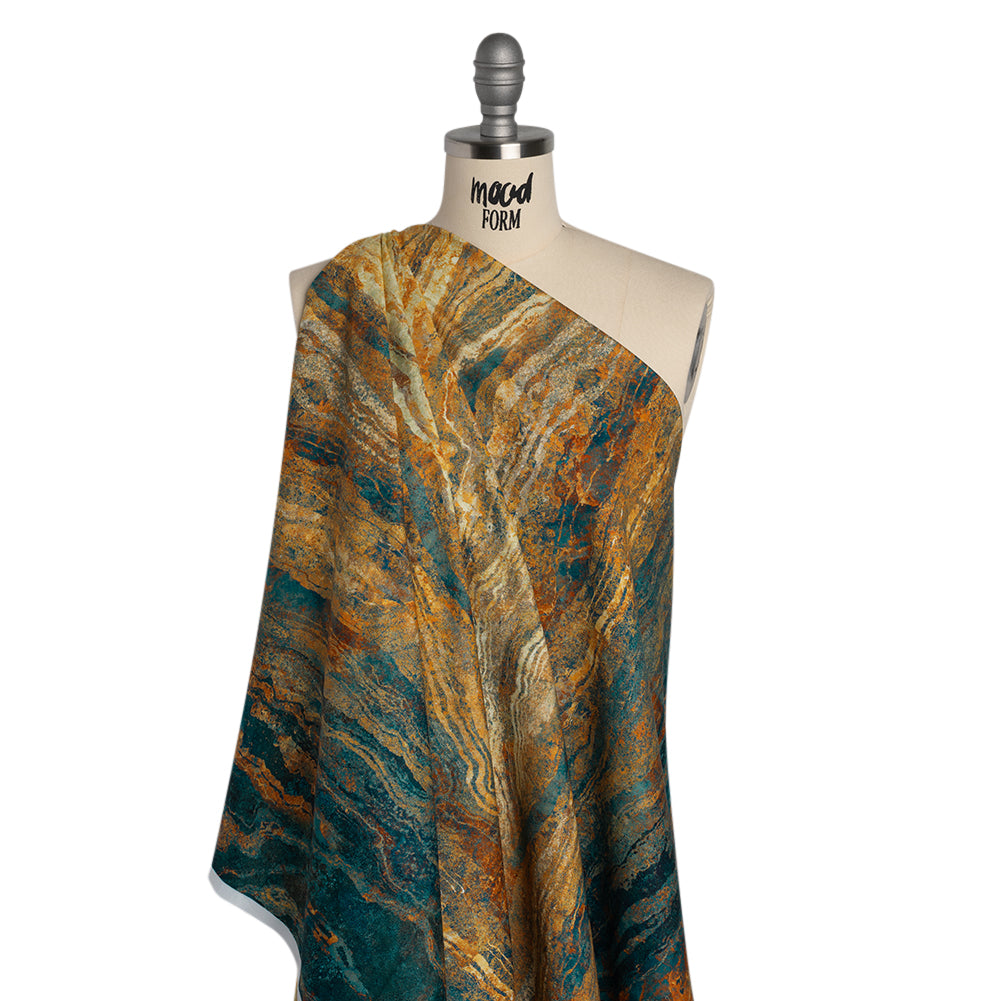 Stonehenge Wide Backing Quilting Cotton by Northcott - Oxidized Copper Swirling Lines Gradient, 108