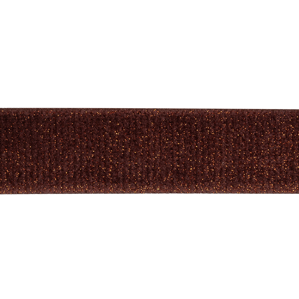 Teddy Red and Amber Glitter Velvet Trim - 1