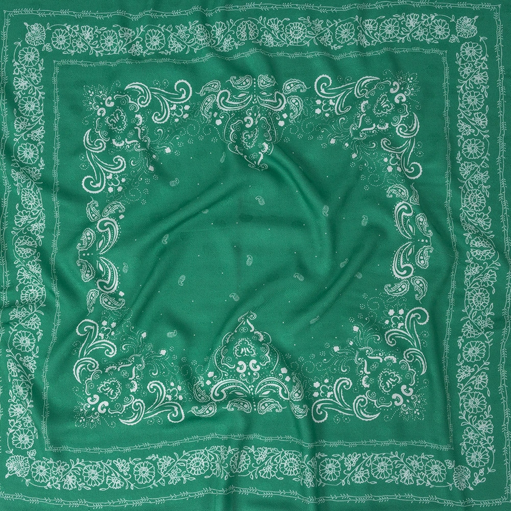 Polka Dotted Viscose Jacquard Panel - Green Floral Bandana - Mood Exclusive Dauntless Disguise - Joann Fabrics
