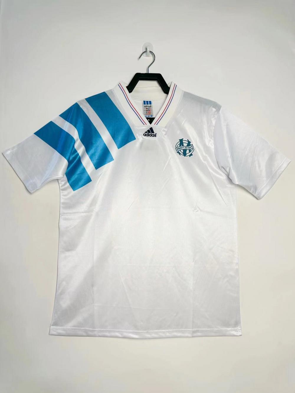 1992-1993 Retro Olympique de Marseille Home Football Jersey 1:1 Thai Quality