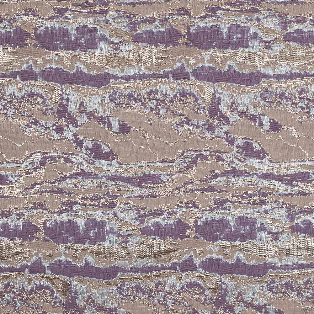 Metallic Gold, Lavender and Mauve Abstract Jacquard - Joann Fabrics