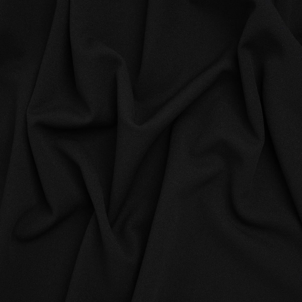 Stretch Polyester Crepe Double Knit - Black - Designer Deadstock - Joann Fabrics