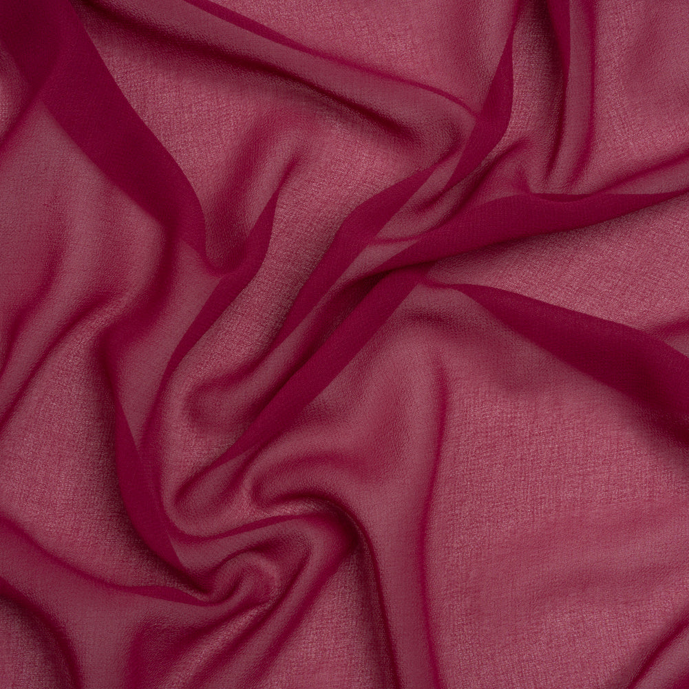 Polyester Georgette - Dark Pink - Designer Deadstock - Joann Fabrics