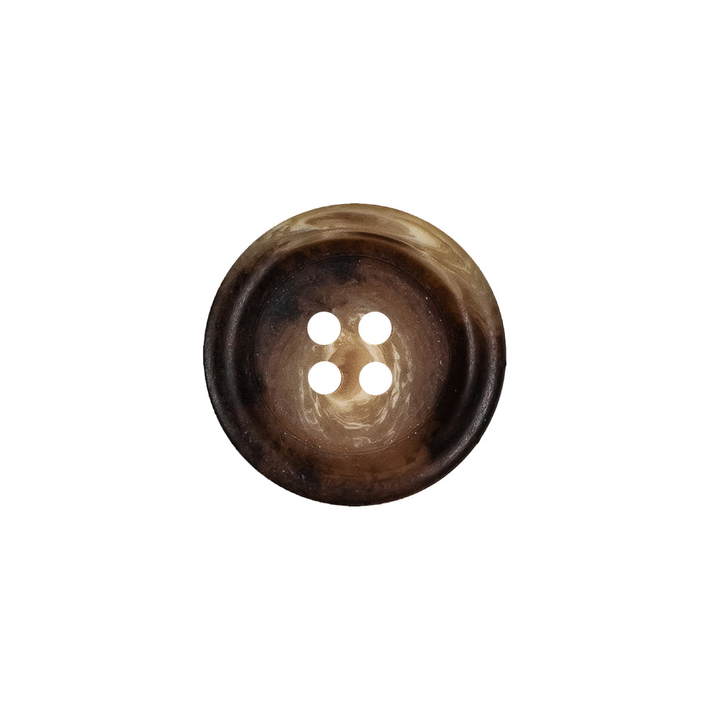 Demitasse and Beige Swirled Semitranslucent 4-Hole Plastic Button - 28L/18mm - Joann Fabrics
