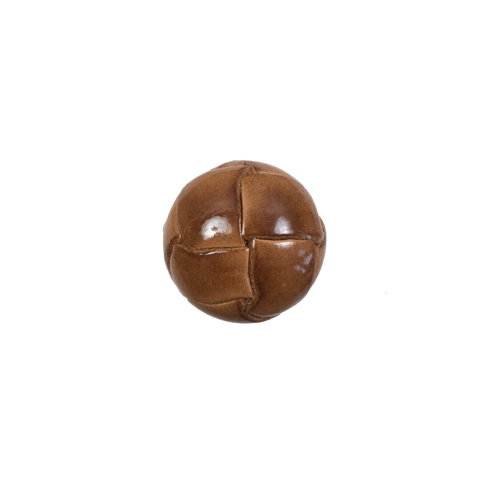 Lacquered Natural Leather Button - 20L/12.5mm - Joann Fabrics