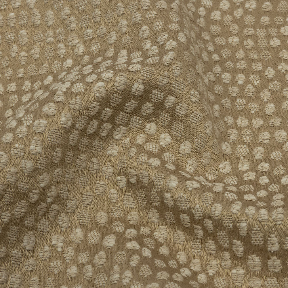 Recycled Polyester Drapery Jacquard - Caramel Spotted - British Imported - Joann Fabrics