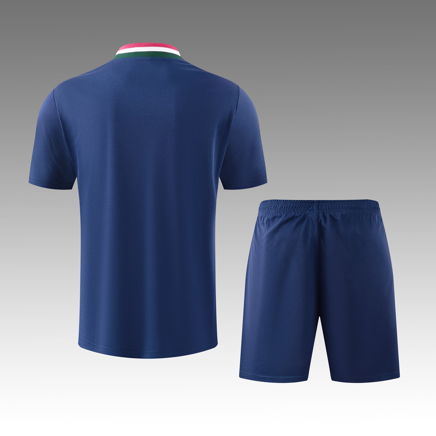 Real Madrid 26-27 Retro Style Short-Sleeve Training Set - Deep Blue Top & Deep Blue Shorts - UnitedFutballJersey