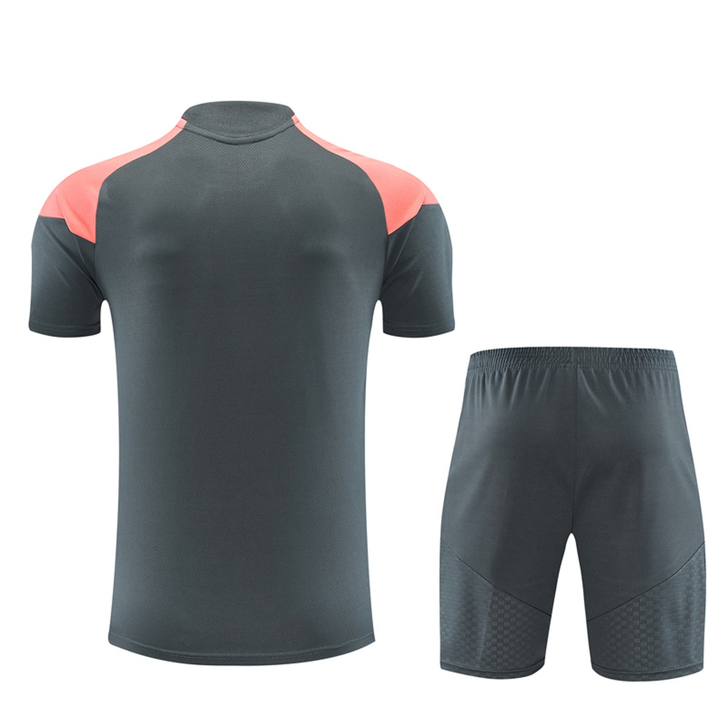 Real Madrid 26-27 Kids Short-Sleeve Training Set - Deep Grey Top & Deep Grey Shorts - UnitedFutballJersey