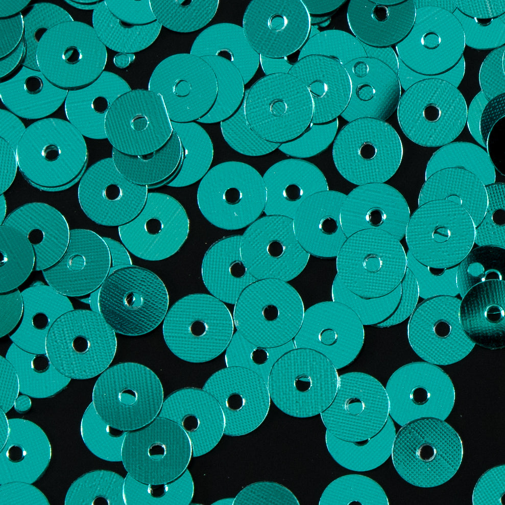 Bag of Teal Color Loose Sequins with Silver Back - 5mm - Joann Fabrics