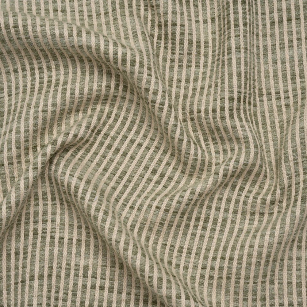 Polyester Boucle Woven - Sage Stripes - British Imported - Joann Fabrics