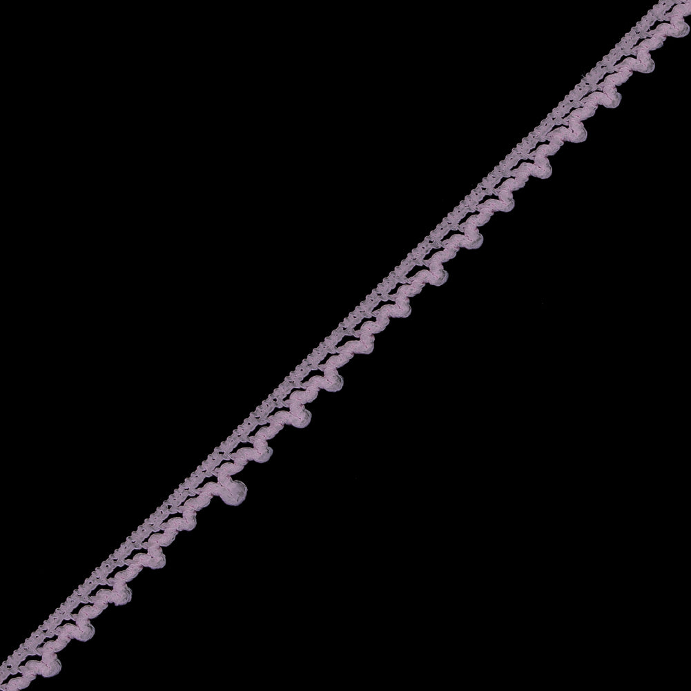 European Light Pink Dainty Crochet Trim - 5/16