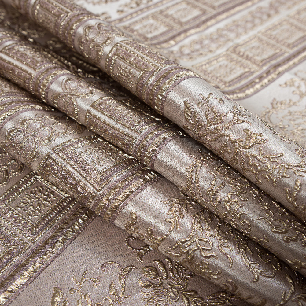 Pink and Gold Luxury Classical Metallic Brocade - Joann Fabrics