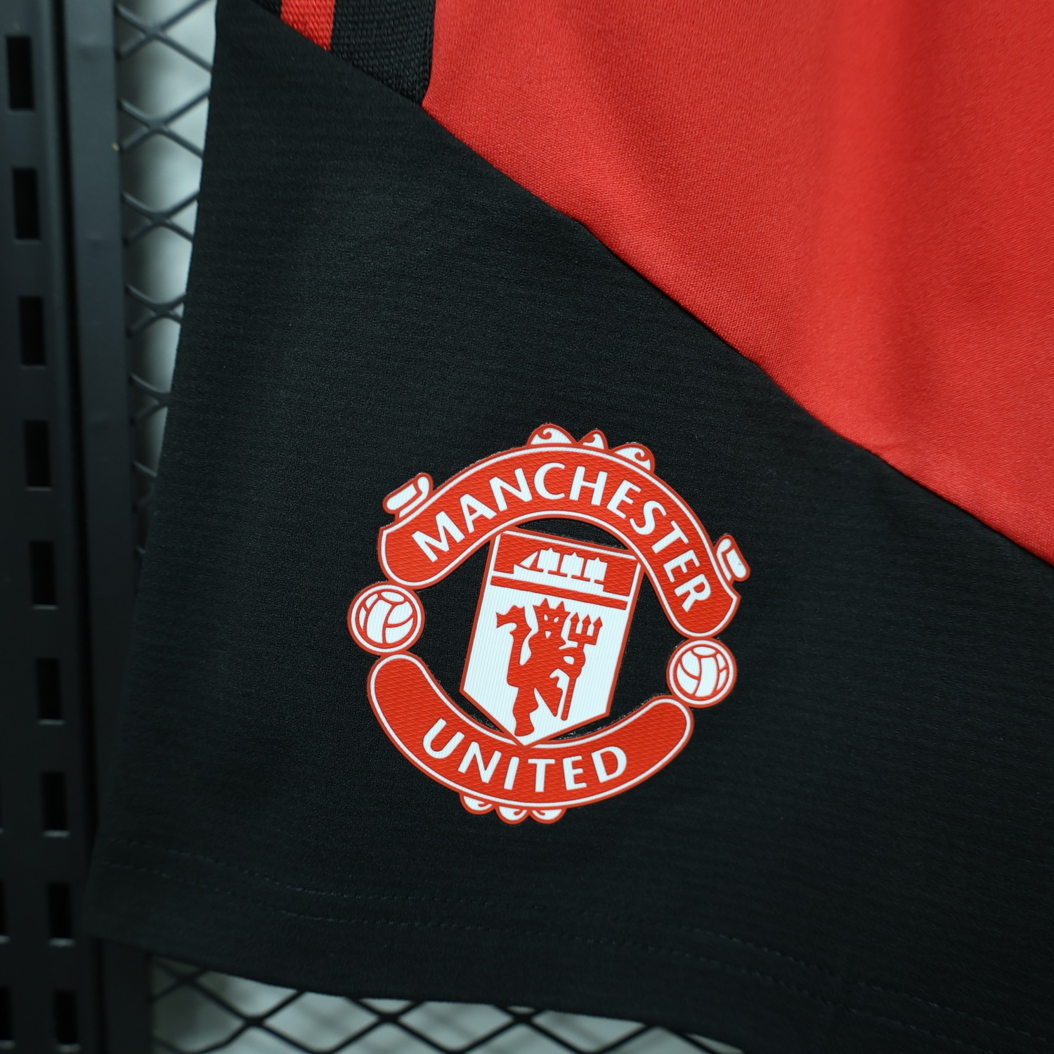 Manchester United 26-27 Red Black Shorts - Player Version - UnitedFutballJersey