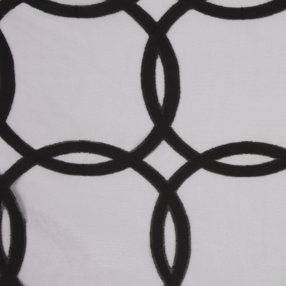 Black 40350 Geometric Sheer - Joann Fabrics