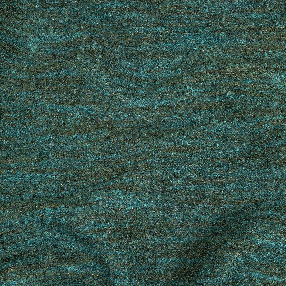 Marine Striated Acrylic and Cotton Boucle with Tan Woven Backing - Joann Fabrics