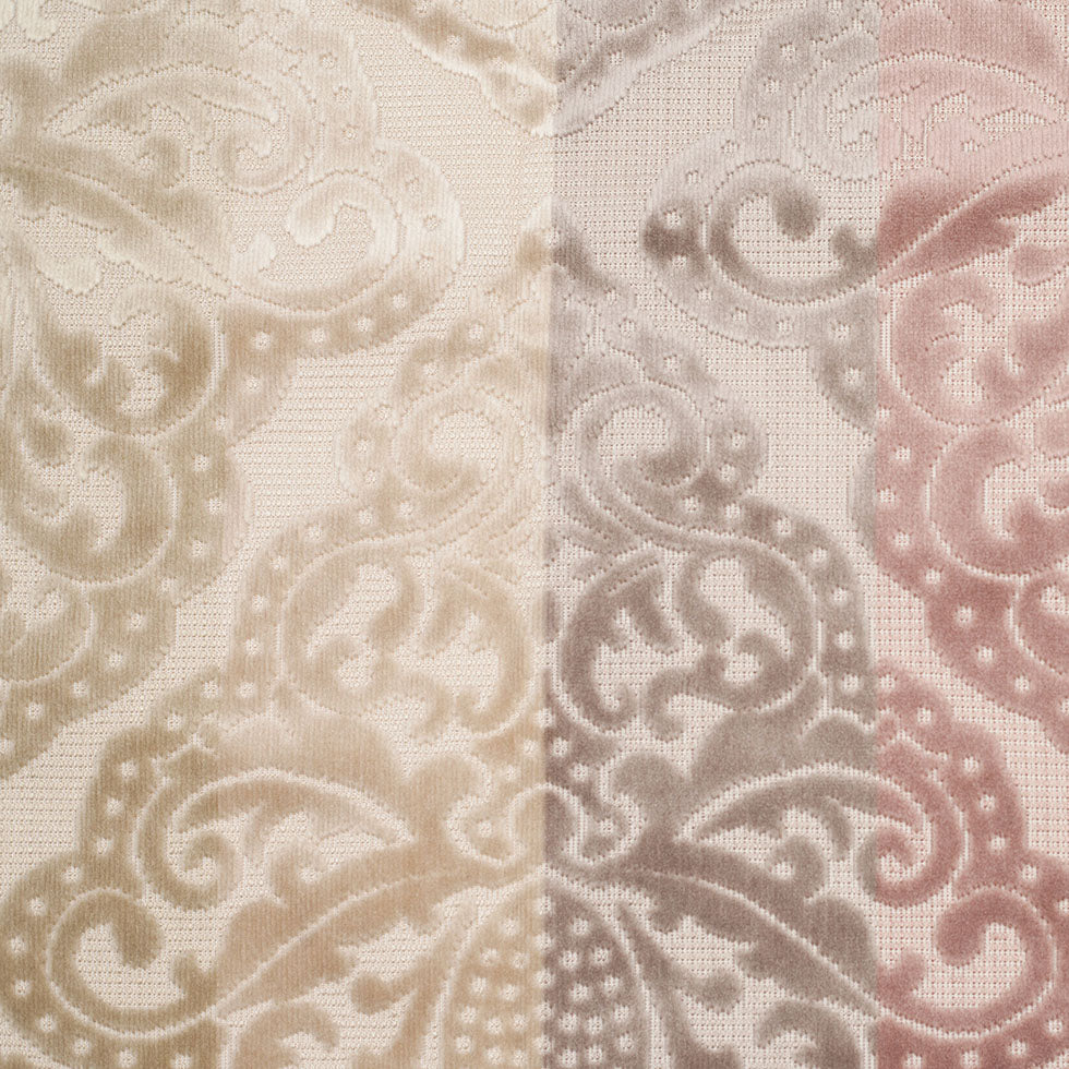 Gray/Pink Stiped Damask Cut-Out Velvet - Joann Fabrics