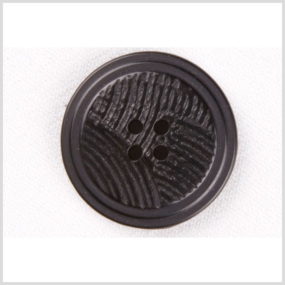 Plastic 4-Hole Button - 44L/28mm - Black Combed Ridges - Joann Fabrics