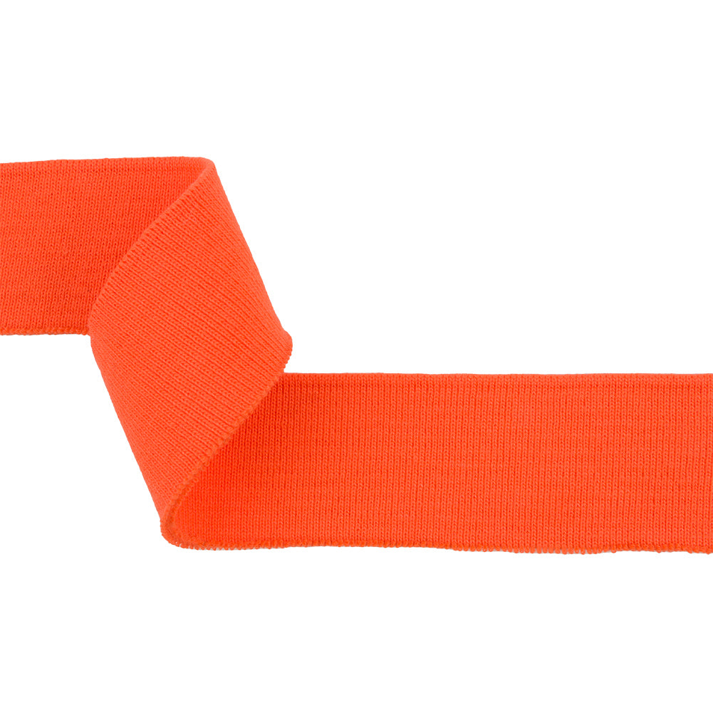 Blaze Orange Rib Knit Trim - 15