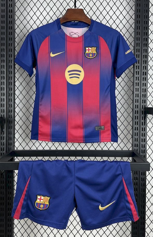2025/2026 Barcelona Home 01 Football Jersey 1:1 Thai Quality Kids Size