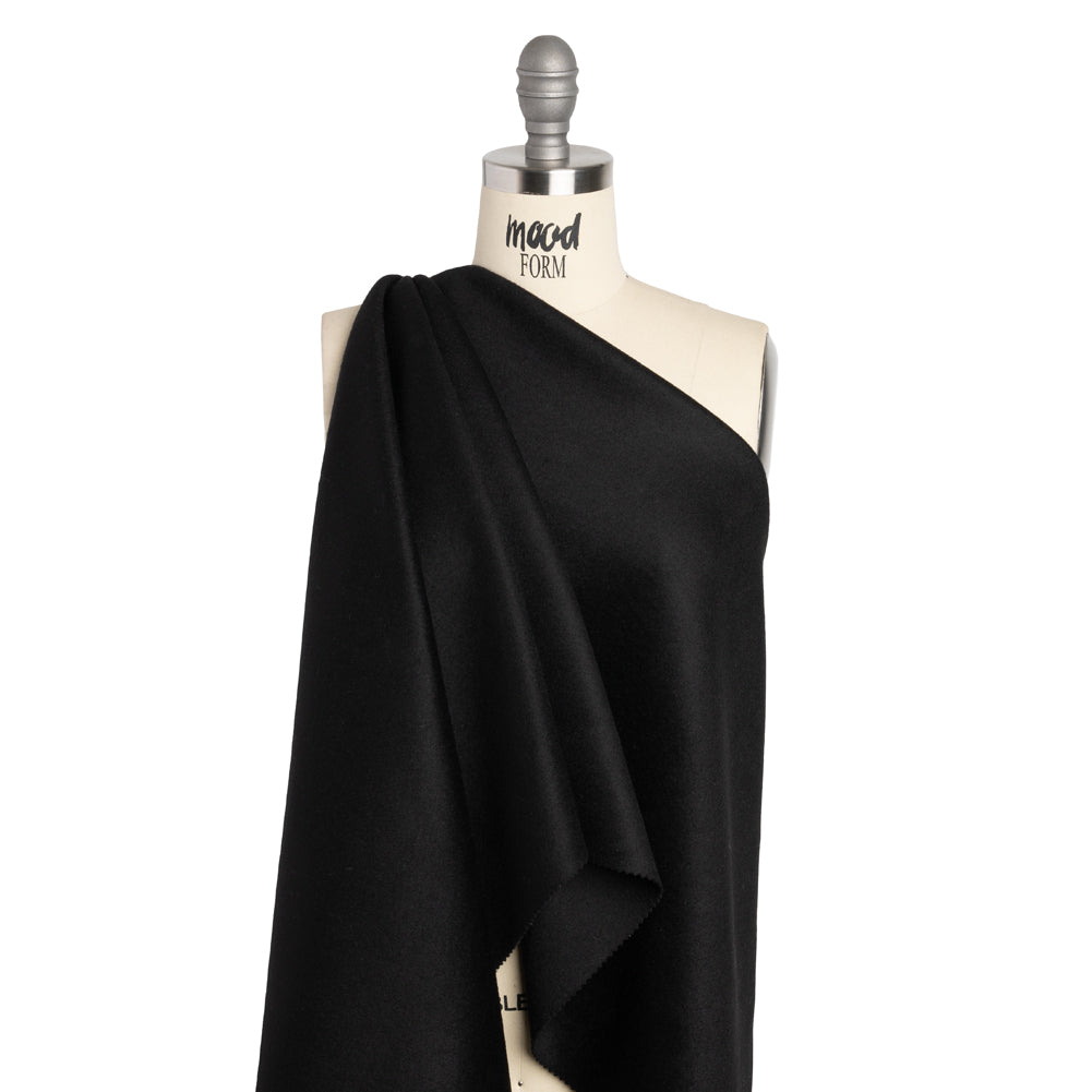 Brushed Cashmere and Wool Coating Double Face - Black - Joann Fabrics
