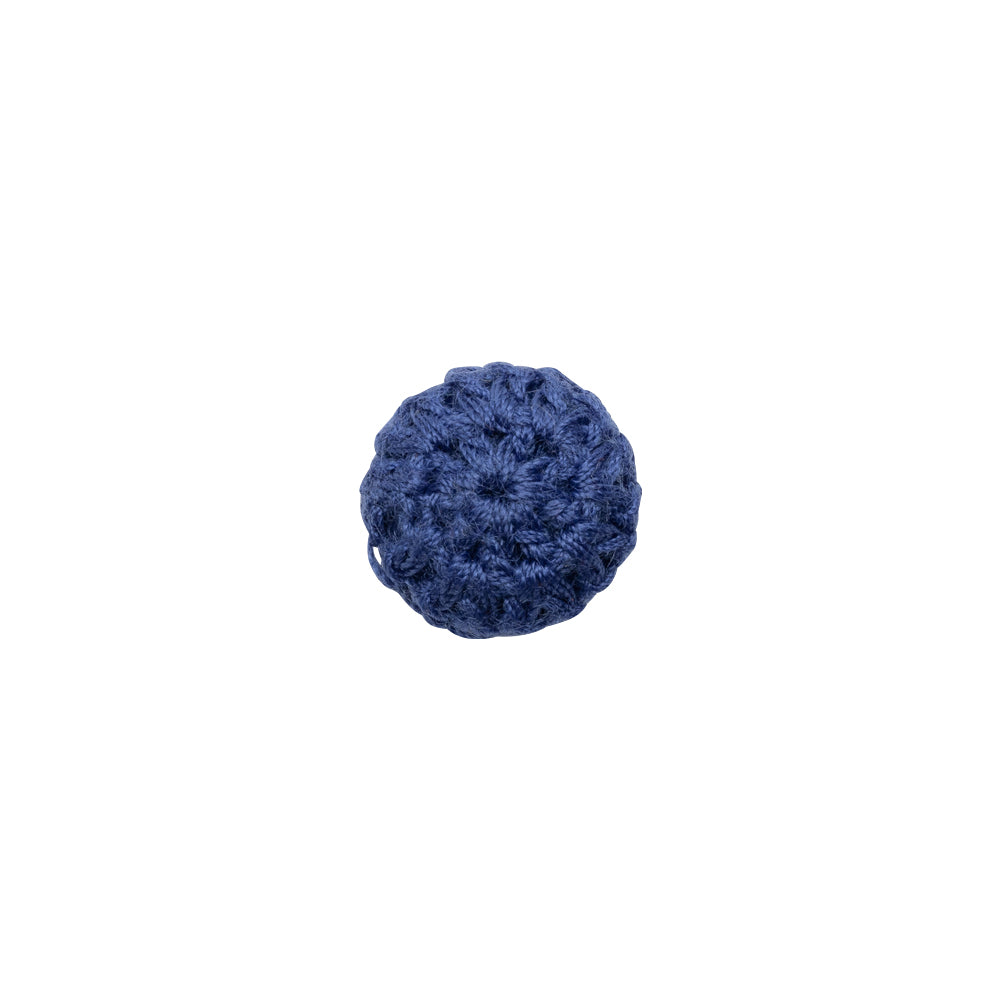 Matte Blue Crochet Fabric Covered Shank Back Button - 18L/11.5mm - Joann Fabrics