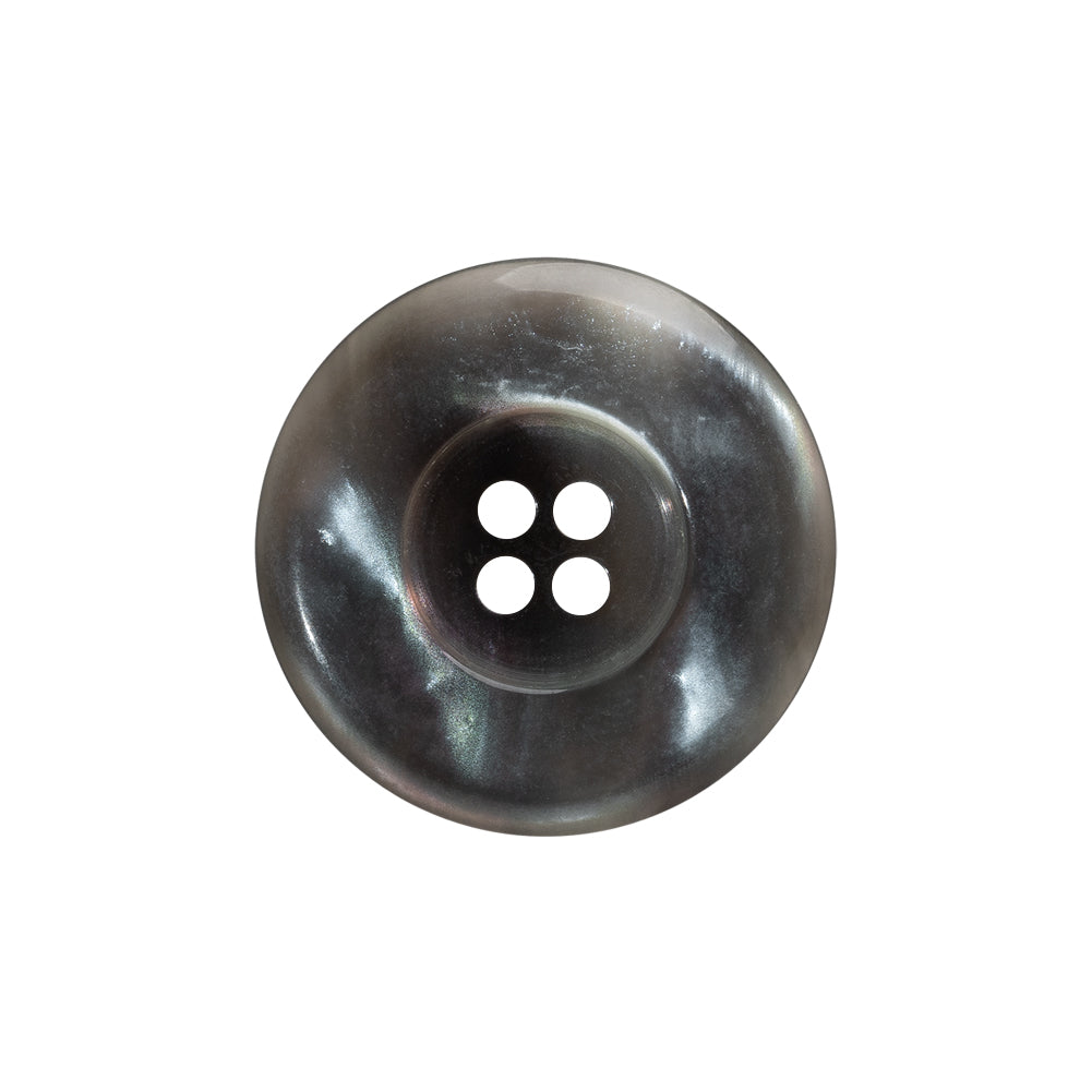 Shell 4-Hole Button - 36L/23mm - Gray Iridescent Wide Rim - Joann Fabrics