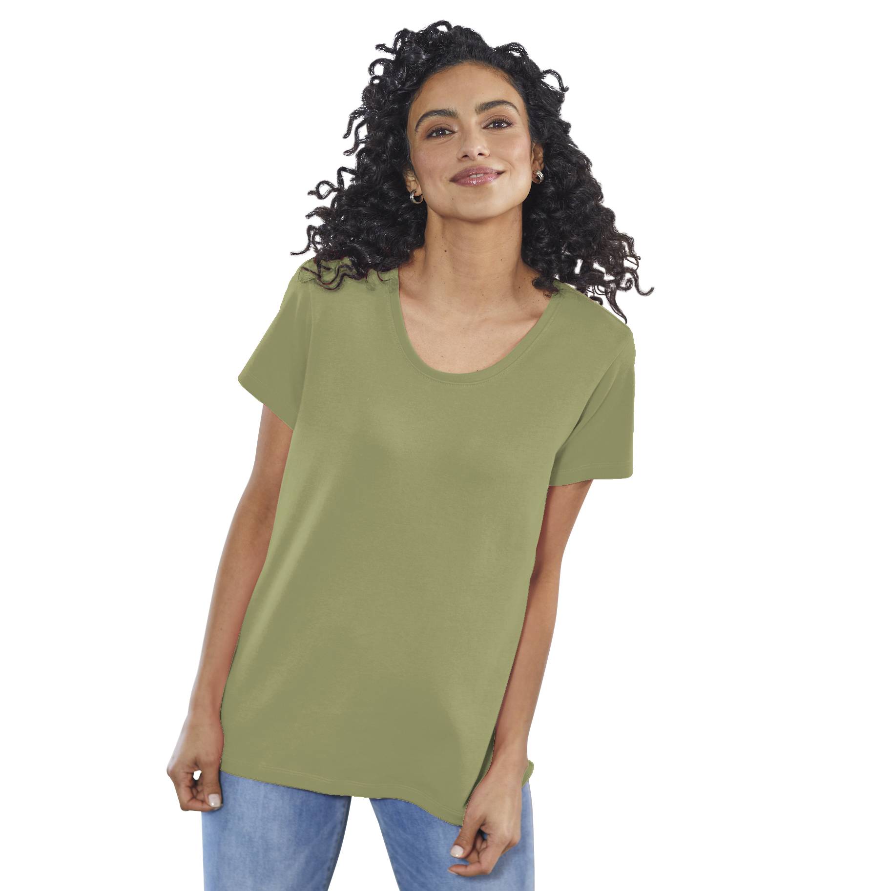Supima Scoop-Neck Top - Northstyle Catalog