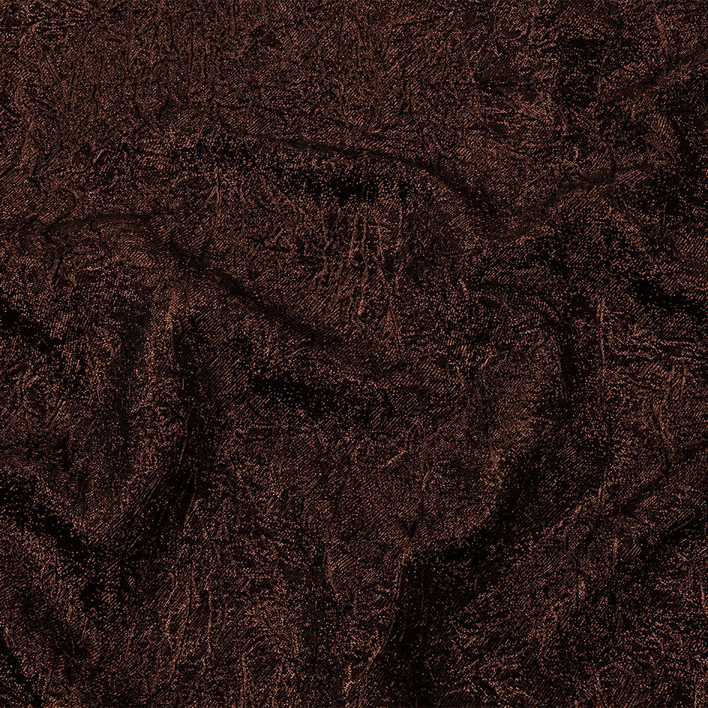 Astrolabe Metallic Dark Copper Crinkled Luxury Brocade with Black Backing - Joann Fabrics