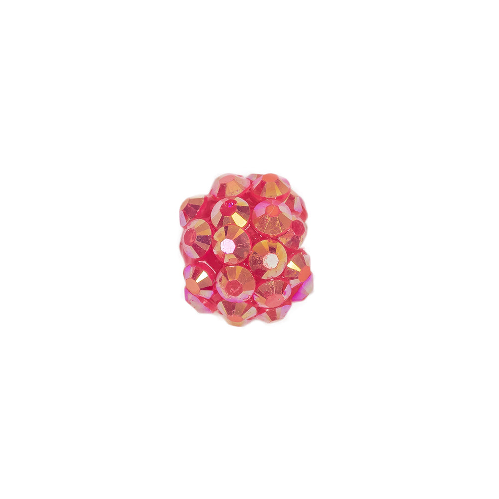 Fuchsia AB Rhinestone and Resin Faceted 12mm Beads - 10pc - Joann Fabrics