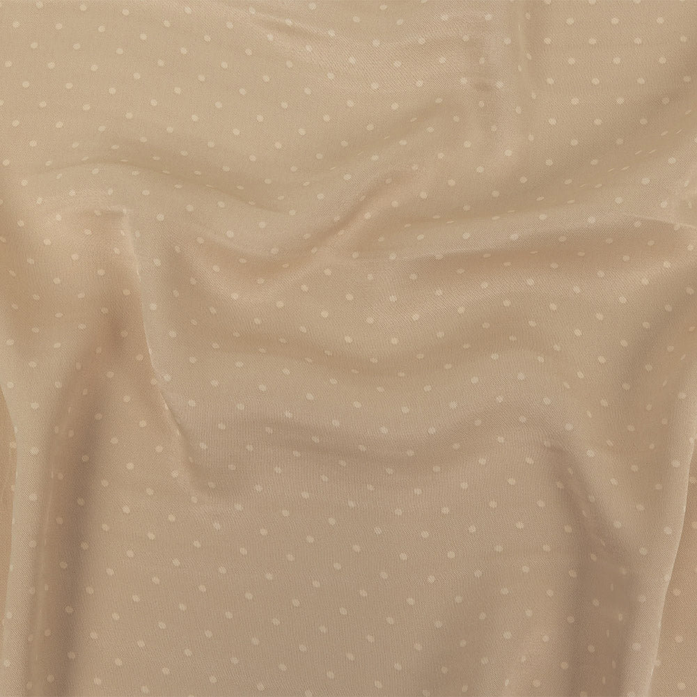 Famous Australian Designer Pink Tint Polka Dotted Shiny Viscose Twill - Joann Fabrics