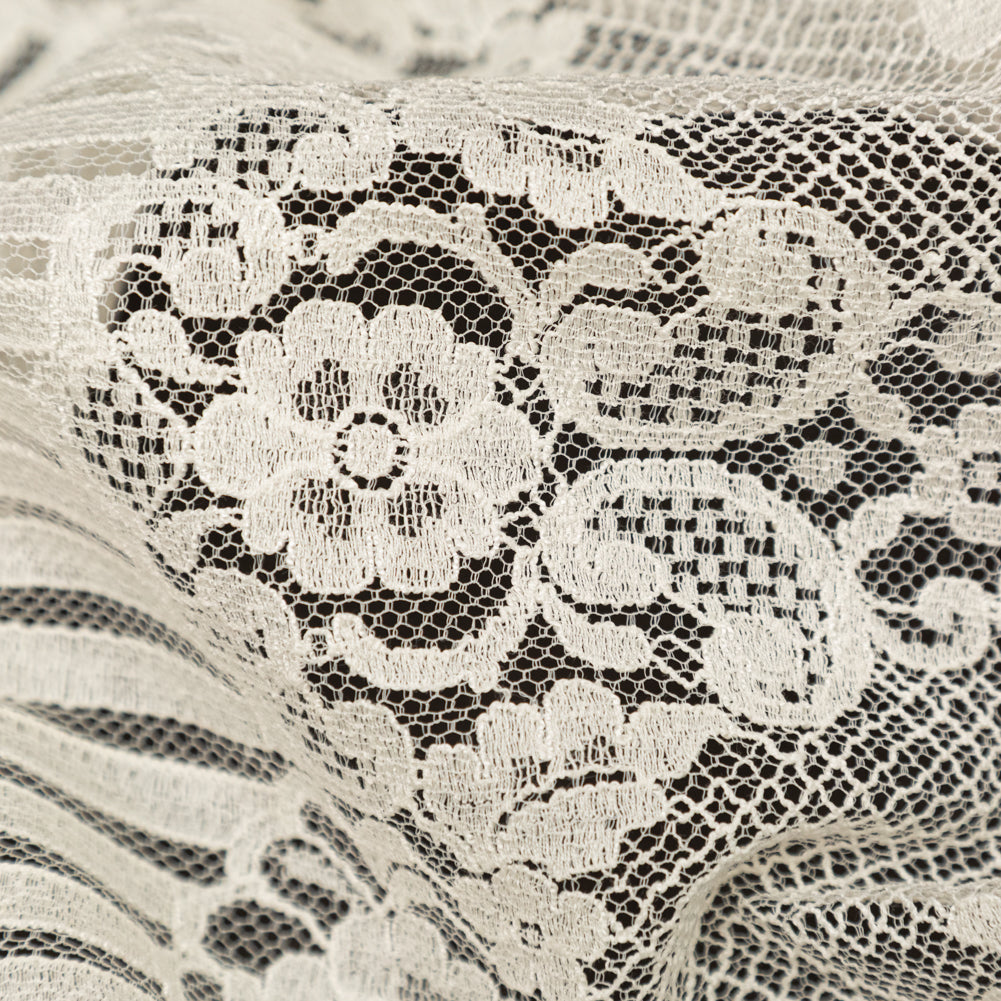 Carolina Herrera French Vaporous Gray Re-embroidered Chantilly Lace - Joann Fabrics