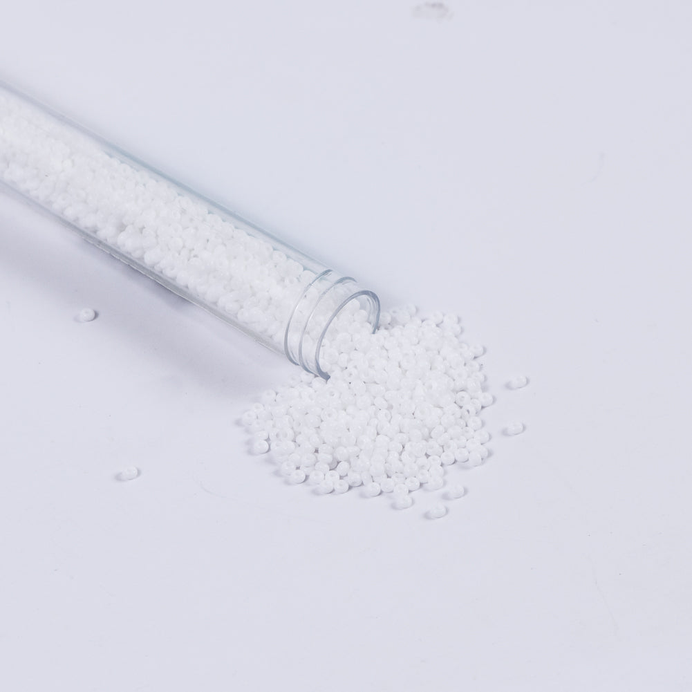White Opaque Czech Seed Beads - Size 10 - Joann Fabrics