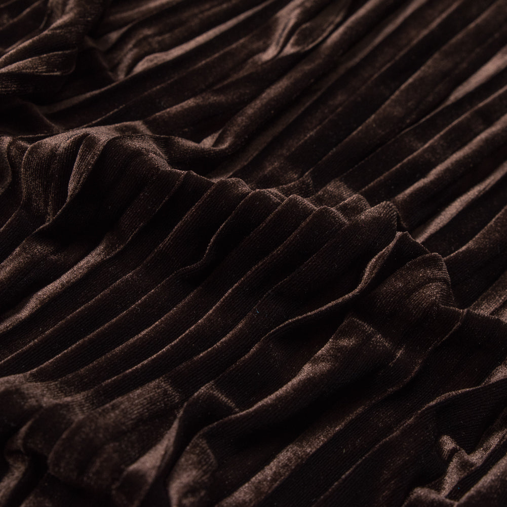 Pleated Velour - Chocolate Brown - Tver Collection - Joann Fabrics