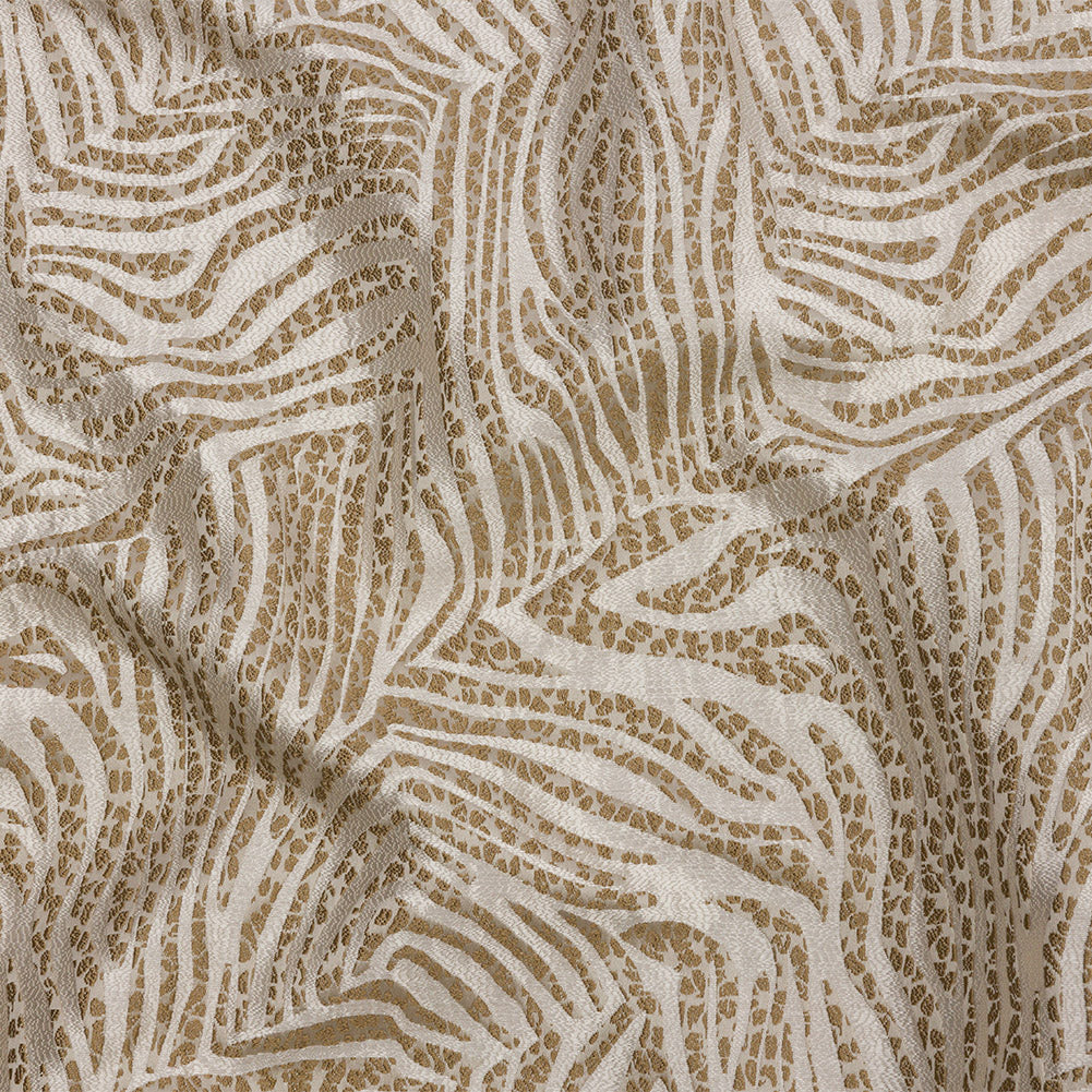 Drapery Jacquard - Sand Animal Stripes and Spots - British Imported - Joann Fabrics