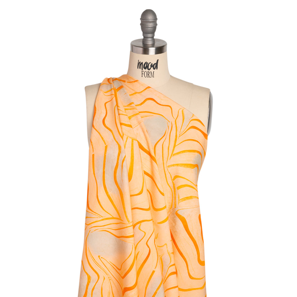Mood Exclusive Creamsicle Water Works Stretch Sustainable Rayon Batiste - Joann Fabrics