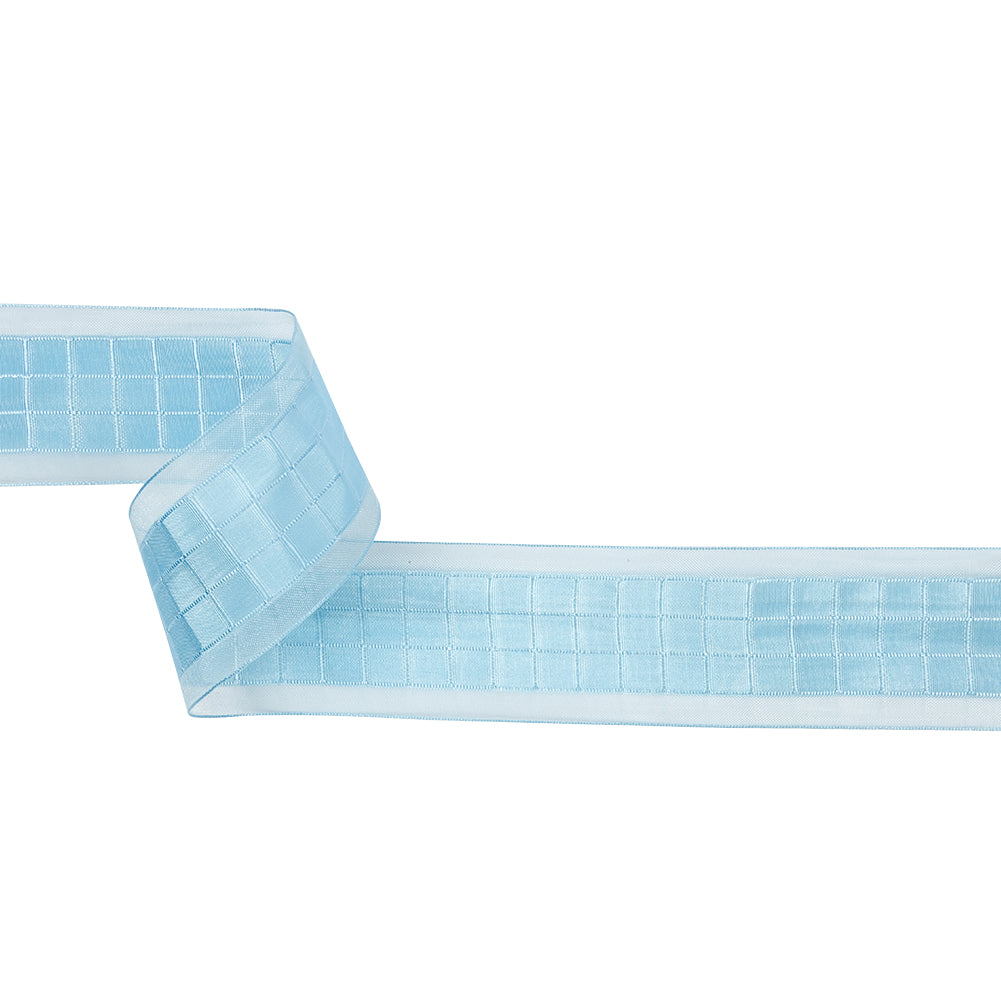 Baby Blue Squares and Sheer Borders Ribbon - 36mm - Joann Fabrics