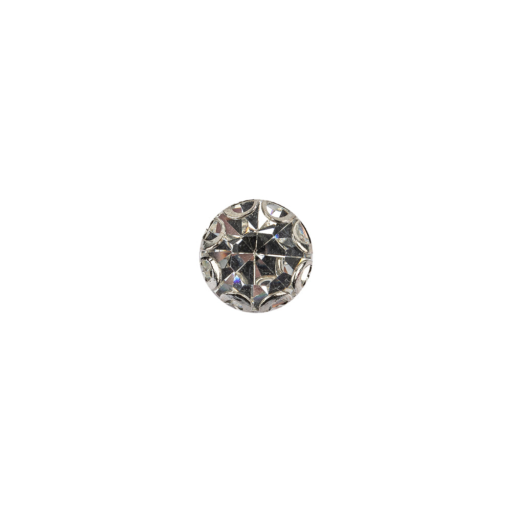 Vintage Swarovski Crystal Rhinestone and Silver Edged Self Back Button - 14L/9mm - Joann Fabrics
