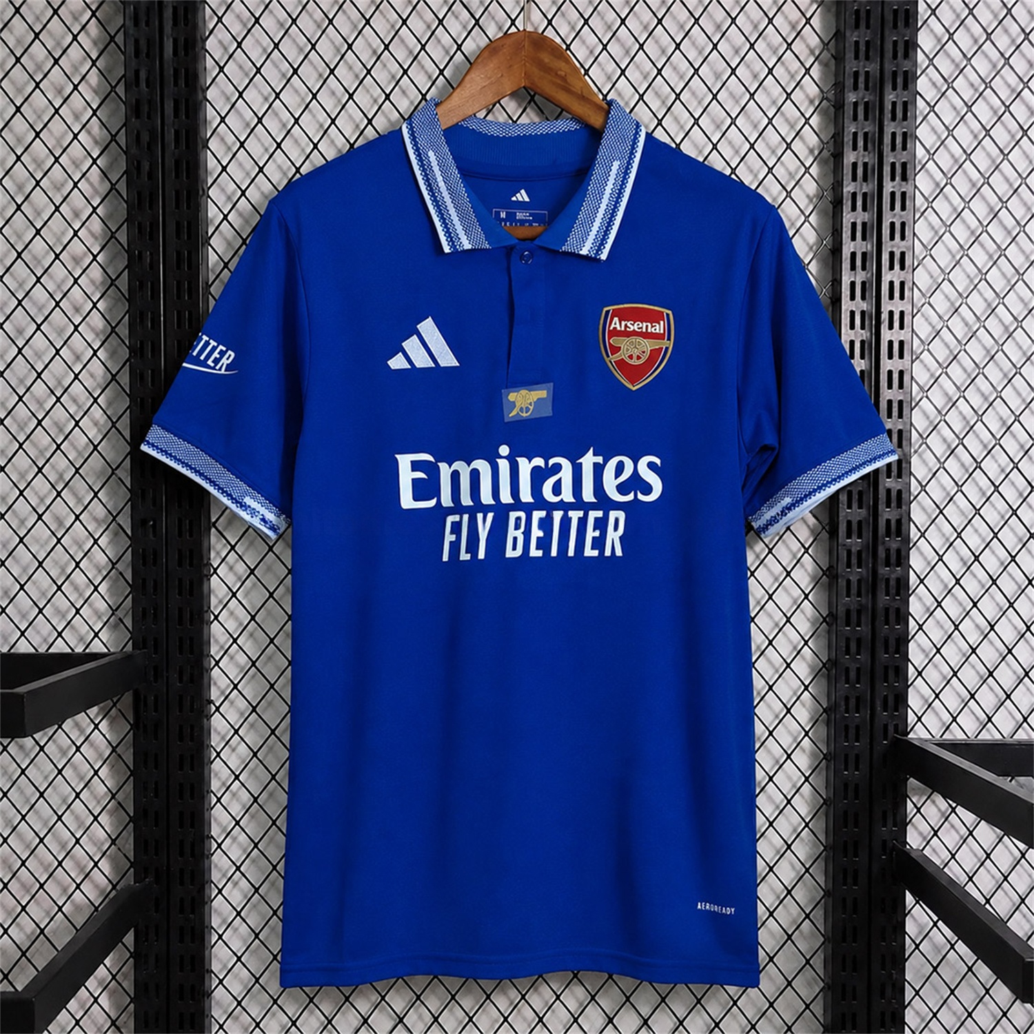 Arsenal 26-27 Solid Bright Blue Polo - Fans Version - UnitedFutballJersey